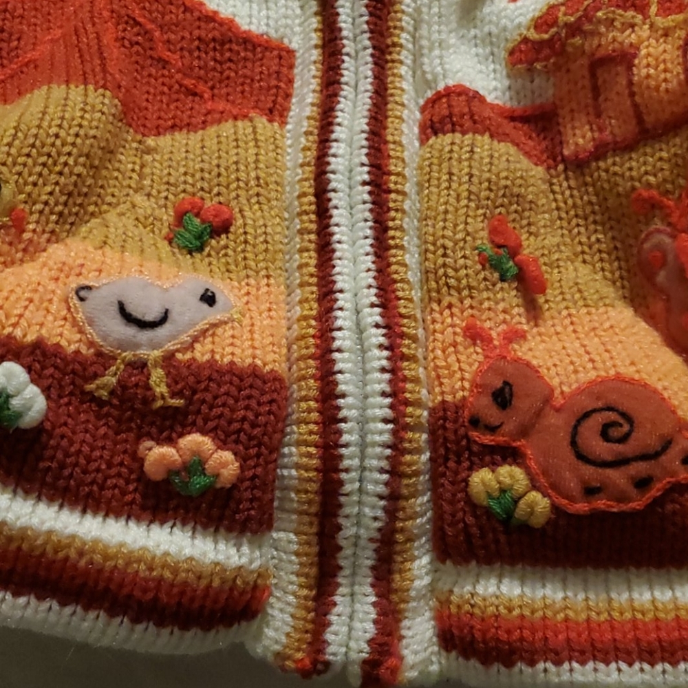 Acrylic Knit Hooded Sweater 3-12M